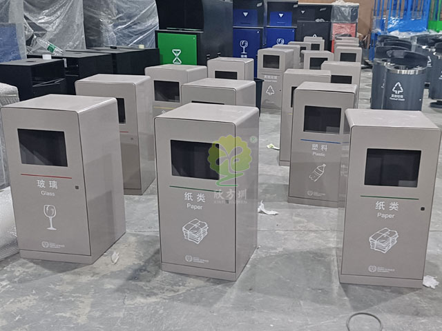 陽臺山森林公園垃圾桶戶外分類組合式3.0加厚不銹鋼