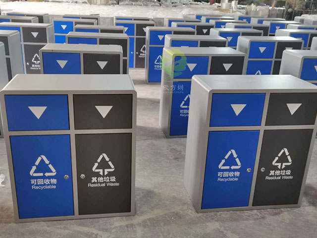 戶外推蓋垃圾桶無異味凈化深圳龍崗幼兒園環境